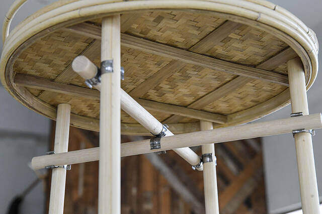 園芸コーナーにもDIYのヒントあり!“クロスクリップ”を使ったアジアンなサイドテーブル