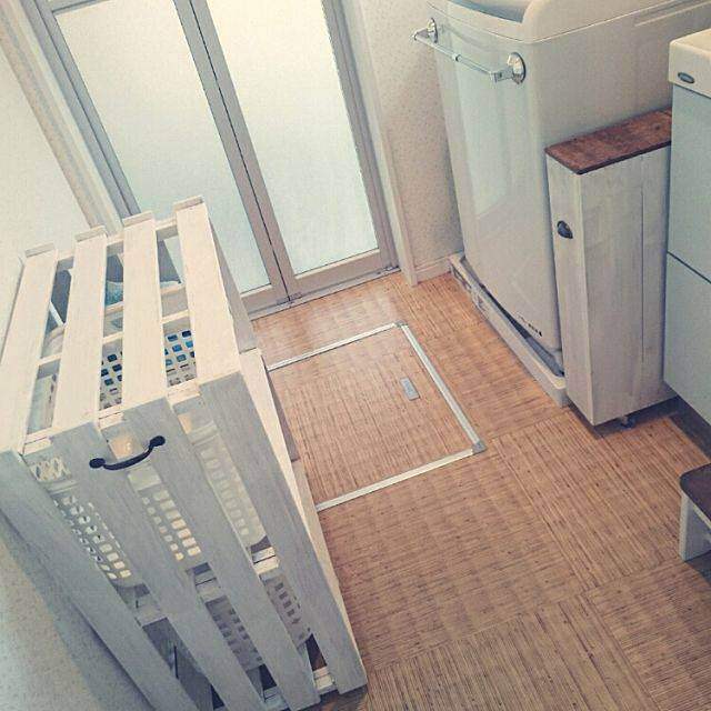 【ランドリーラック】DIY洗濯機ラックで脱衣所をスッキリ収納!