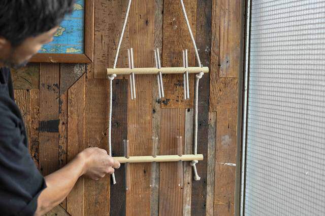 試験管×棒材で作るフラワーベース！植物で壁を飾ろう