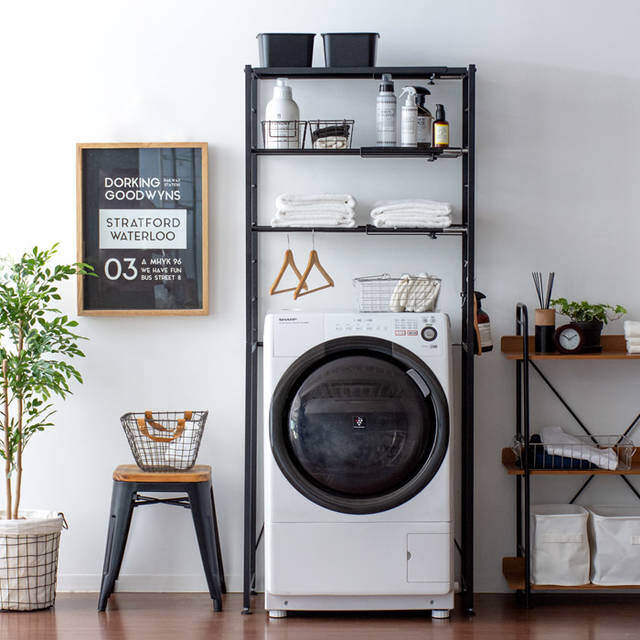 【ランドリーラック】DIY洗濯機ラックで脱衣所をスッキリ収納!