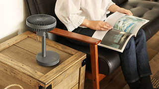 PR-F038 PRISMATE(プリズメイト) コードレスミニリビングファン モバイルバッテリー機能付