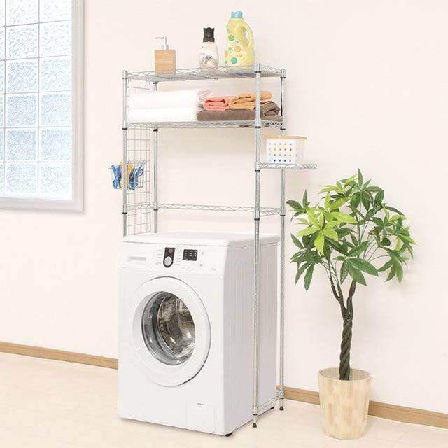 【ランドリーラック】DIY洗濯機ラックで脱衣所をスッキリ収納！
