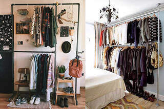 後付けでウォークインクローゼットも作れる!お洒落なクローゼットDIY術 | カシワバラさんの暮らし。