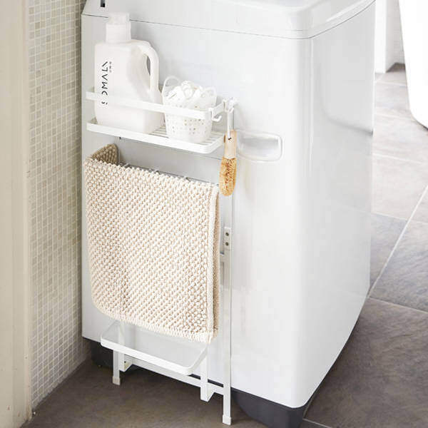 【ランドリーラック】DIY洗濯機ラックで脱衣所をスッキリ収納!