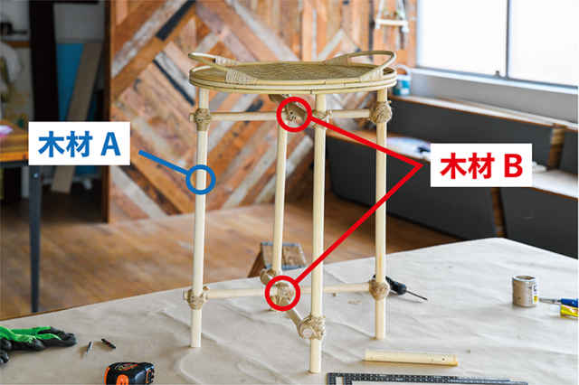 園芸コーナーにもDIYのヒントあり!“クロスクリップ”を使ったアジアンなサイドテーブル