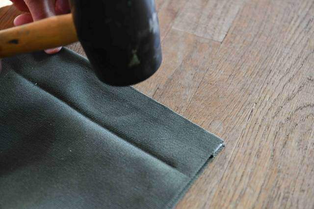 縫わずに作れるキャンバスラック 。屋内外問わず吊るして収納！