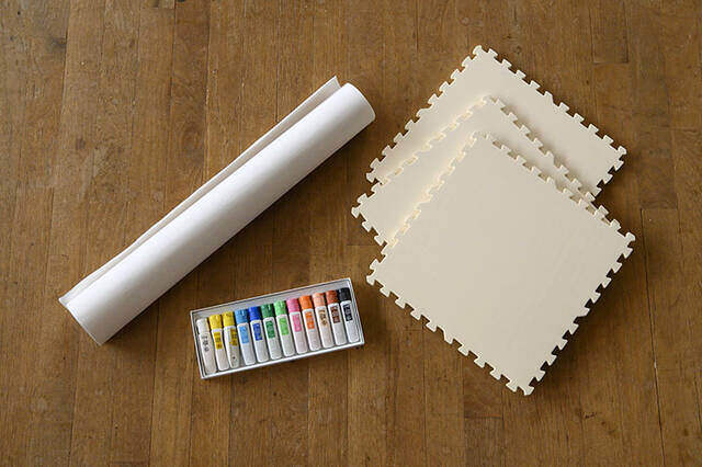 捨てるはずのマットを芸術へ!?親子で楽しむスタンプアートDIY