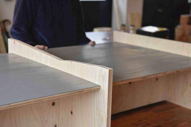 材料費8000円で実現◎1台2役の3段収納&カウンター！