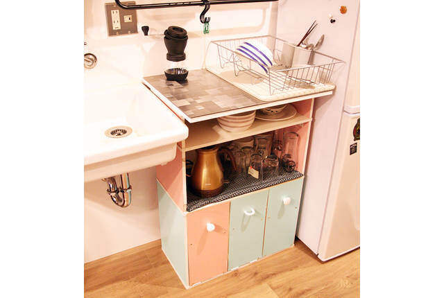 カラーボックスリメイクでキッチン台をDIY!見た目も使いやすさも◎