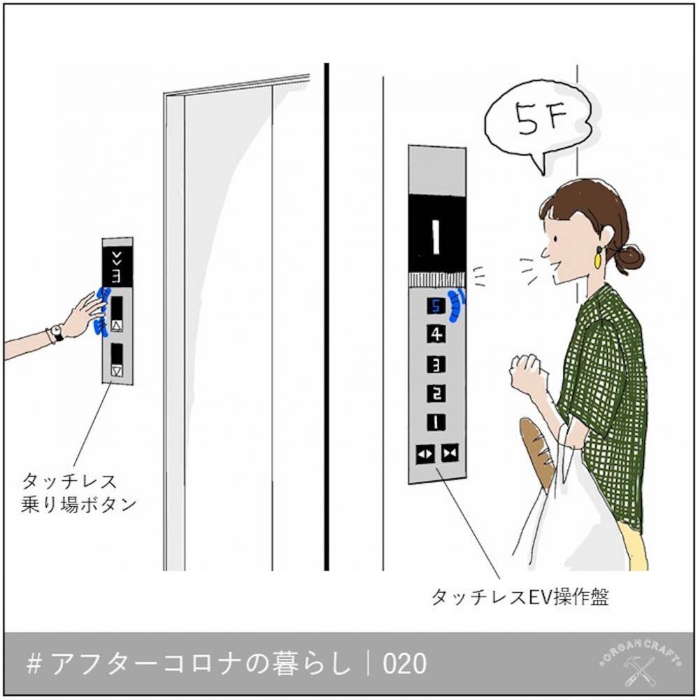 タッチレスで楽々！感染リスクを抑えるエレベーター