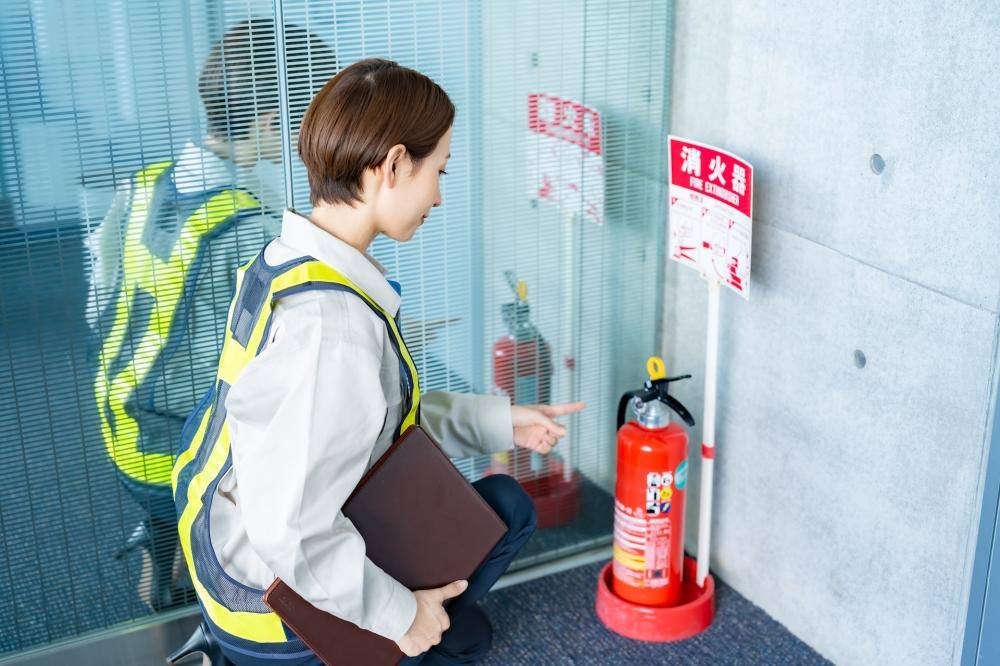 年に2回消防設備の点検をする
